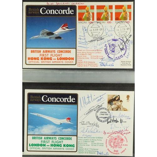 35 - COLLECTIONS & ACCUMULATIONS CONCORDE SIGNED COVERS COLLECTION 1969-2000's in two albums, incl. sever... 