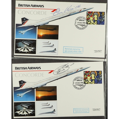 35 - COLLECTIONS & ACCUMULATIONS CONCORDE SIGNED COVERS COLLECTION 1969-2000's in two albums, incl. sever... 