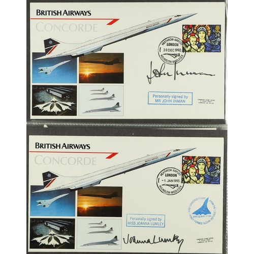 35 - COLLECTIONS & ACCUMULATIONS CONCORDE SIGNED COVERS COLLECTION 1969-2000's in two albums, incl. sever... 