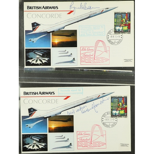 35 - COLLECTIONS & ACCUMULATIONS CONCORDE SIGNED COVERS COLLECTION 1969-2000's in two albums, incl. sever... 