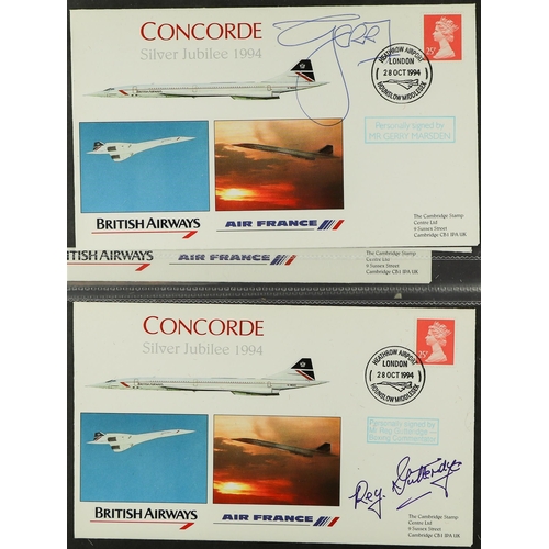 35 - COLLECTIONS & ACCUMULATIONS CONCORDE SIGNED COVERS COLLECTION 1969-2000's in two albums, incl. sever... 