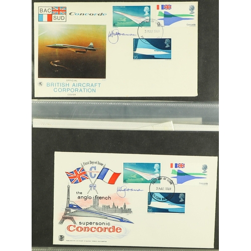 35 - COLLECTIONS & ACCUMULATIONS CONCORDE SIGNED COVERS COLLECTION 1969-2000's in two albums, incl. sever... 