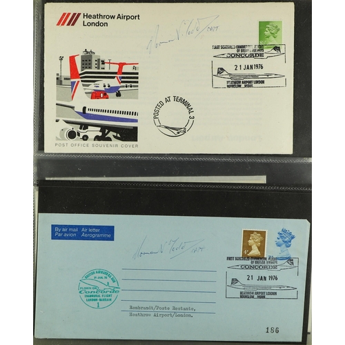 35 - COLLECTIONS & ACCUMULATIONS CONCORDE SIGNED COVERS COLLECTION 1969-2000's in two albums, incl. sever... 