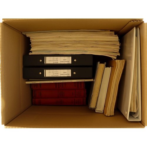 4 - LITERATURE - THE BALANCE OF THE IAN STENHOUSE LIBRARY in three boxes, incl. Australian Air Mail Cata... 