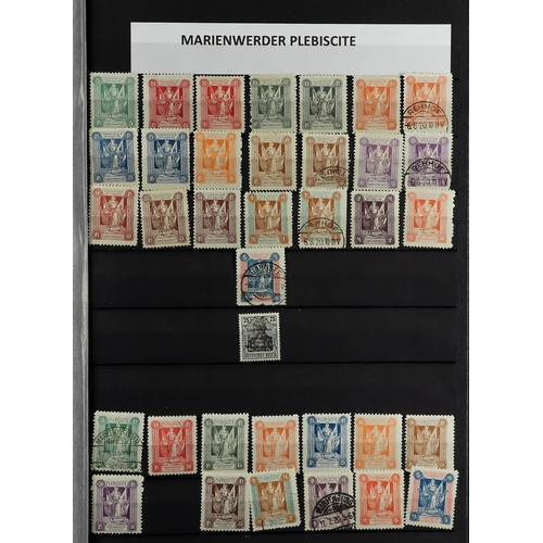 49 - COLLECTIONS & ACCUMULATIONS FOREIGN, LARGELY PLEBISCITE AREAS two stockbooks and loose, with mint or... 