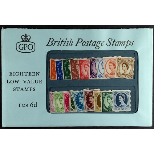 698 - GB.ELIZABETH II 1960 WILDING FORERUNNER PRESENTATION PACK 10s 6d, opened at top.