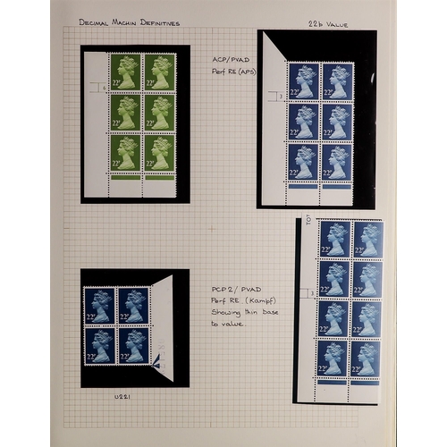 722 - GB.ELIZABETH II MACHINS SPECIALISED COLLECTION a never hinged mint collection displayed in two album... 