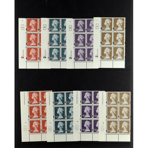 727 - GB.ELIZABETH II MINT DEFINITIVE SELECTION. Comprising of corner blocks of 6 with control numbers, in... 