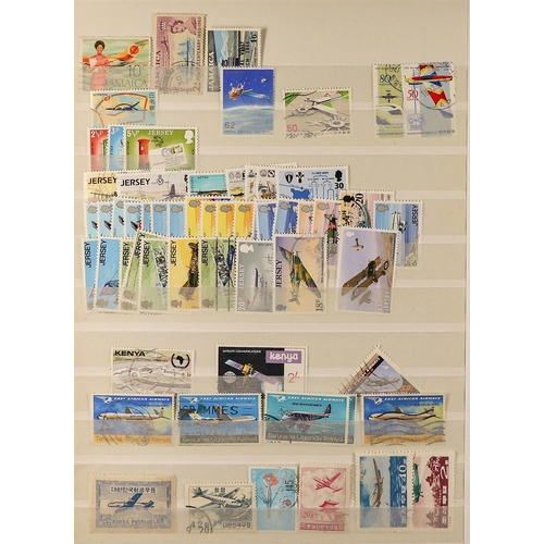 78 - COLLECTIONS & ACCUMULATIONS AIRCRAFT ON STAMPS COLLECTION ranges in a stockbook, mint, never hinged ... 