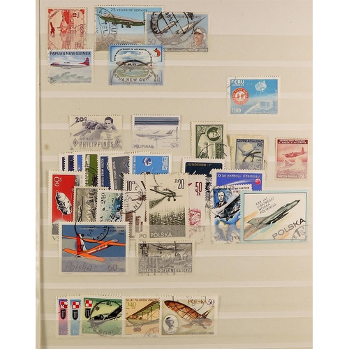 78 - COLLECTIONS & ACCUMULATIONS AIRCRAFT ON STAMPS COLLECTION ranges in a stockbook, mint, never hinged ... 