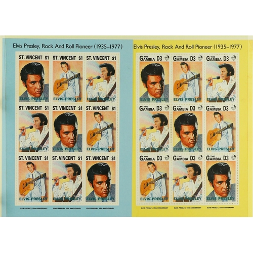 80 - COLLECTIONS & ACCUMULATIONS ELVIS a Westminster collection of stamps, sheetlets and colourised State... 