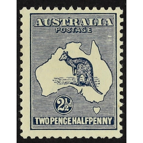 92 - AUSTRALIA 1915 2½d indigo Kangaroo, second watermark, 