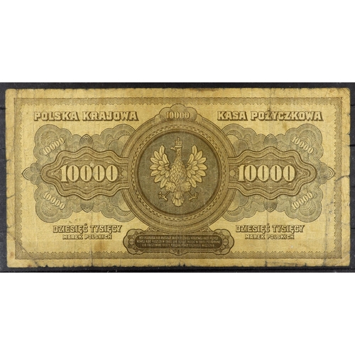 10 - POLISH BANKNOTES 1916-1941 small hoard, includes 1916 100m, 1919-1922 50mm, 1000m, 5000m & 10000m is... 