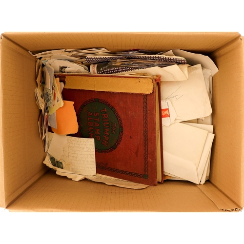 109 - COLLECTIONS & ACCUMULATIONS WORLD SORTER BOX with an old world junior album, masses in envelopes, lo... 