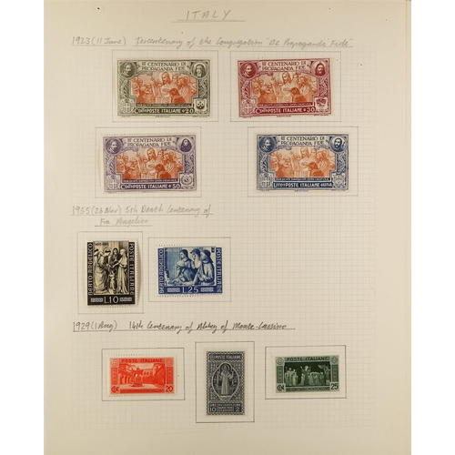 113 - TOPICALS RELIGION CHRISTIANITY 1920's-60's mint collection incl. Andorra 1965 Red Cross set, Belgium... 