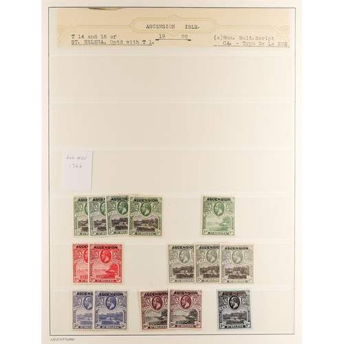 125 - ASCENSION 1922-53 mainly mint with some never hinged ranges on pages, some duplication, note 1922 to... 