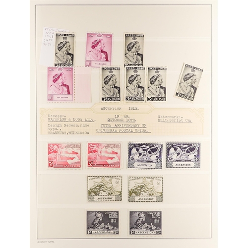 125 - ASCENSION 1922-53 mainly mint with some never hinged ranges on pages, some duplication, note 1922 to... 