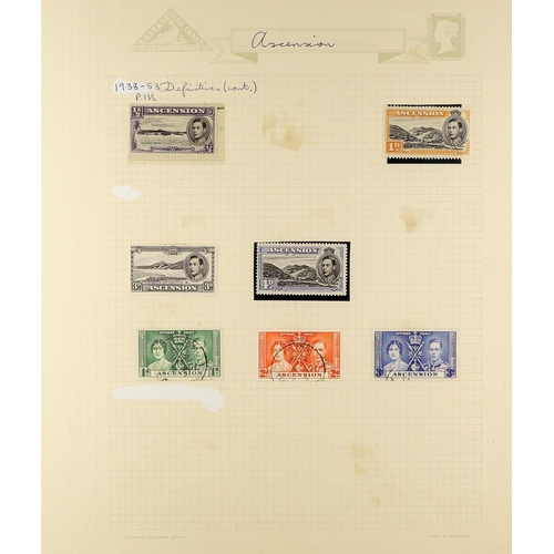 132 - ASCENSION 1934-76 mint and used ranges incl. 1934 Pictorial set mint; KGVI including definitive rang... 