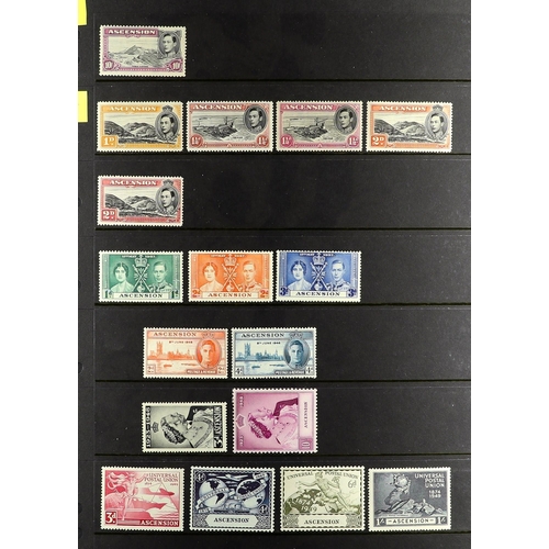 134 - ASCENSION 1937-53 a complete SG listed fine mint collection, with all three perfs on the definitives... 