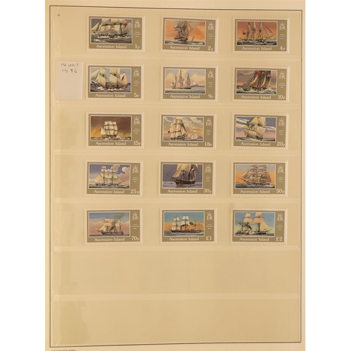 139 - ASCENSION 1953-87 COLLECTION IN TWO ALBUMS with mint (much nhm) and used, plus some FDC's etc, note ... 