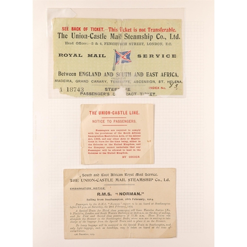 14 - SHIPPING EPHEMERA A collection of ephemera from shipping lines; two Cunard-White Star Money Order re... 