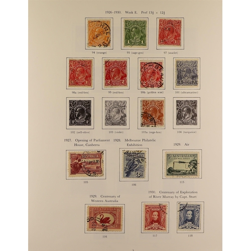 149 - AUSTRALIA 1913-90 USED ACCUMULATION in stockbooks and albums, incl. Roos (100+ stamps) to 2s, many K... 