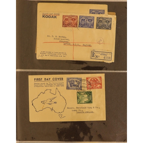 153 - AUSTRALIA 1936-2003 FDC'S COLLECTION IN 9 COVER ALBUMS incl. better 1930's-50's issues, also three 1... 