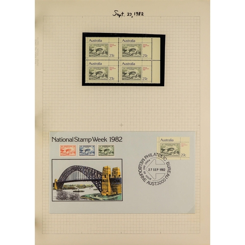 154 - AUSTRALIA 1946-96 FIRST DAY COVERS, CARDS AND POSTAL STATIONERY in two albums, incl. illustrated FDC... 