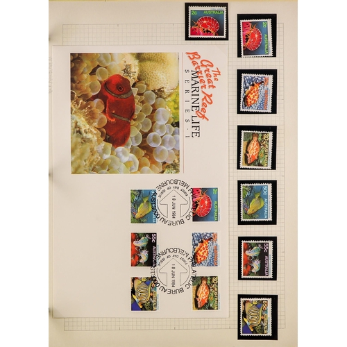 154 - AUSTRALIA 1946-96 FIRST DAY COVERS, CARDS AND POSTAL STATIONERY in two albums, incl. illustrated FDC... 