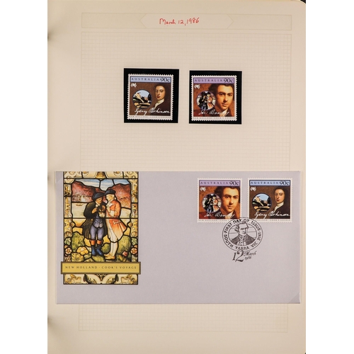 154 - AUSTRALIA 1946-96 FIRST DAY COVERS, CARDS AND POSTAL STATIONERY in two albums, incl. illustrated FDC... 