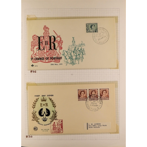 154 - AUSTRALIA 1946-96 FIRST DAY COVERS, CARDS AND POSTAL STATIONERY in two albums, incl. illustrated FDC... 