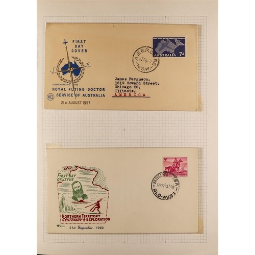 154 - AUSTRALIA 1946-96 FIRST DAY COVERS, CARDS AND POSTAL STATIONERY in two albums, incl. illustrated FDC... 