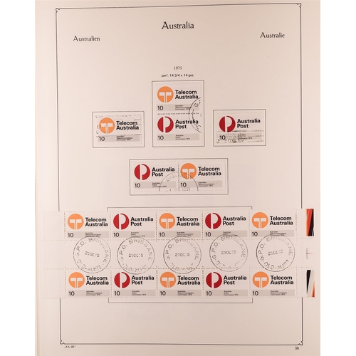 155 - AUSTRALIA 1953-1990 COMPLETE  USED COLLECTION in a KA-BE album with paper & perforation types, bookl... 