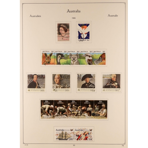 155 - AUSTRALIA 1953-1990 COMPLETE  USED COLLECTION in a KA-BE album with paper & perforation types, bookl... 