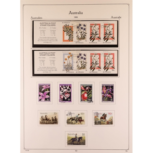 155 - AUSTRALIA 1953-1990 COMPLETE  USED COLLECTION in a KA-BE album with paper & perforation types, bookl... 