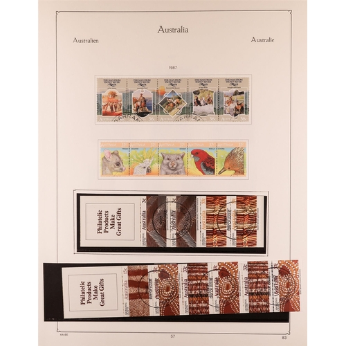 155 - AUSTRALIA 1953-1990 COMPLETE  USED COLLECTION in a KA-BE album with paper & perforation types, bookl... 