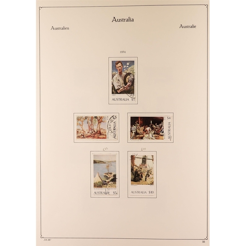 155 - AUSTRALIA 1953-1990 COMPLETE  USED COLLECTION in a KA-BE album with paper & perforation types, bookl... 