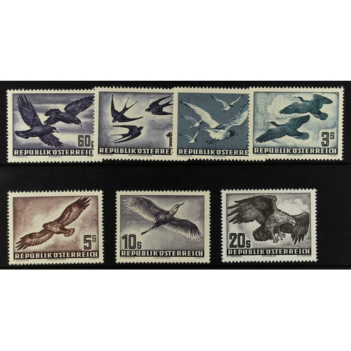 169 - AUSTRIA 1950-53 Air Birds set, SG 1215/1221, never hinged mint. (7 stamps)