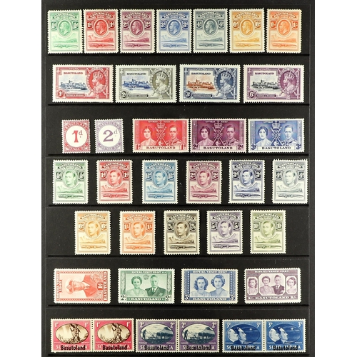 181 - BASUTOLAND 1933-1966 MINT COLLECTION incl. 1935 Jubilee set, 1938 set, 1954-58 vals to 10s, 1961 sur... 