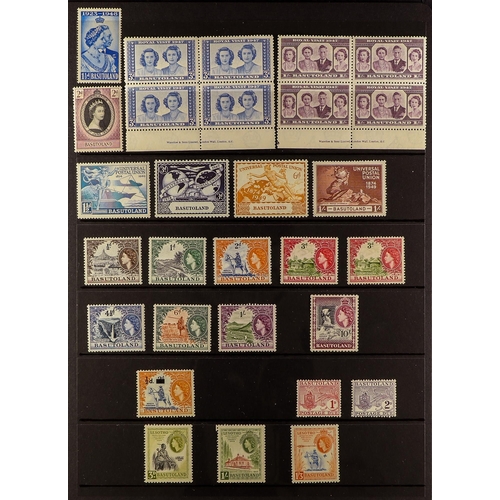 181 - BASUTOLAND 1933-1966 MINT COLLECTION incl. 1935 Jubilee set, 1938 set, 1954-58 vals to 10s, 1961 sur... 