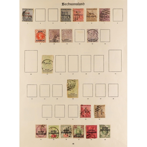 182 - BECHUANALAND 1885-1936 USED COLLECTION with QV ranges to various 1s, KEVII to 2½d & KGV ranges to di... 