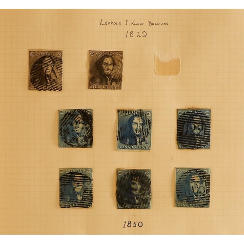 185 - BELGIUM 1849-1997 EXTENSIVE USED COLLECTION IN FOUR SIMPLEX ALBUMS with a good 19th century range in... 