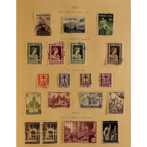 185 - BELGIUM 1849-1997 EXTENSIVE USED COLLECTION IN FOUR SIMPLEX ALBUMS with a good 19th century range in... 