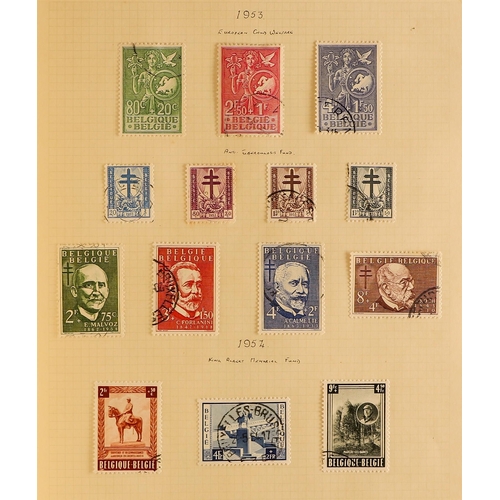 185 - BELGIUM 1849-1997 EXTENSIVE USED COLLECTION IN FOUR SIMPLEX ALBUMS with a good 19th century range in... 