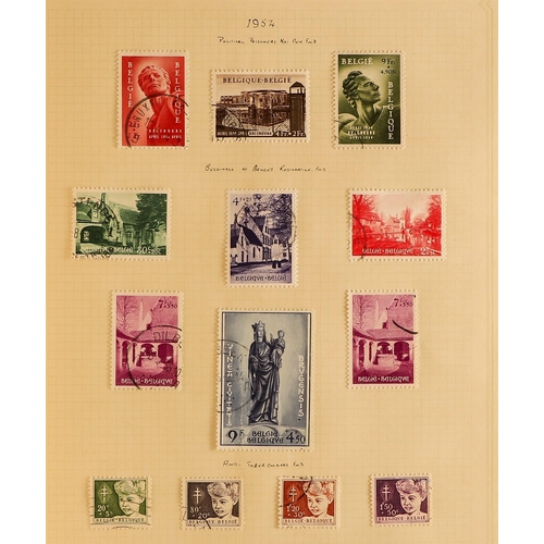 185 - BELGIUM 1849-1997 EXTENSIVE USED COLLECTION IN FOUR SIMPLEX ALBUMS with a good 19th century range in... 