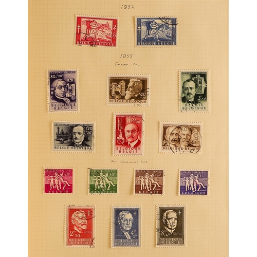 185 - BELGIUM 1849-1997 EXTENSIVE USED COLLECTION IN FOUR SIMPLEX ALBUMS with a good 19th century range in... 