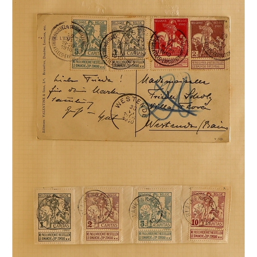 185 - BELGIUM 1849-1997 EXTENSIVE USED COLLECTION IN FOUR SIMPLEX ALBUMS with a good 19th century range in... 