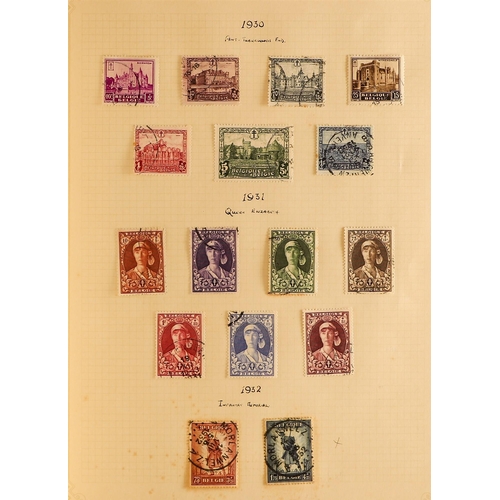 185 - BELGIUM 1849-1997 EXTENSIVE USED COLLECTION IN FOUR SIMPLEX ALBUMS with a good 19th century range in... 