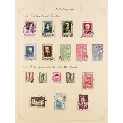 187 - BELGIUM 1914-74 COLLECTION with mint (some never hinged) and used, incl. 1928 Orval Abbey set mint, ... 