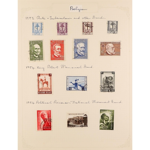 187 - BELGIUM 1914-74 COLLECTION with mint (some never hinged) and used, incl. 1928 Orval Abbey set mint, ... 